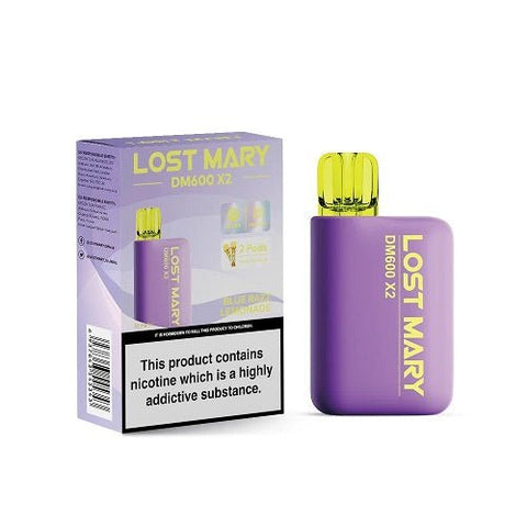 Lost Mary DM600 Disposable Pod Device - 20MG - Eliquid Base-Blue Razz Lemonade