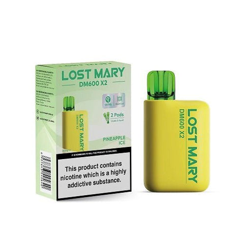Lost Mary DM600 Disposable Pod Device - 20MG - Eliquid Base-Pineapple Ice