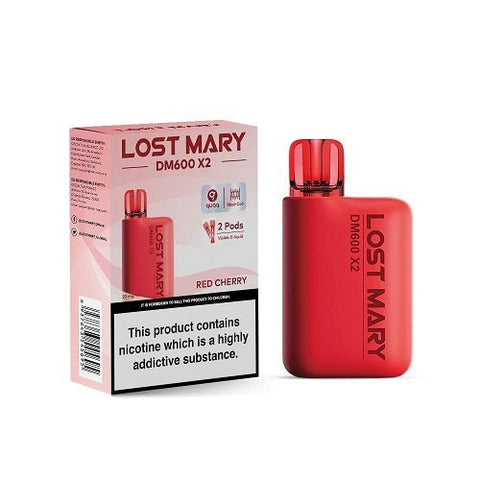 Lost Mary DM600 Disposable Pod Device - 20MG - Eliquid Base-Red Cherry