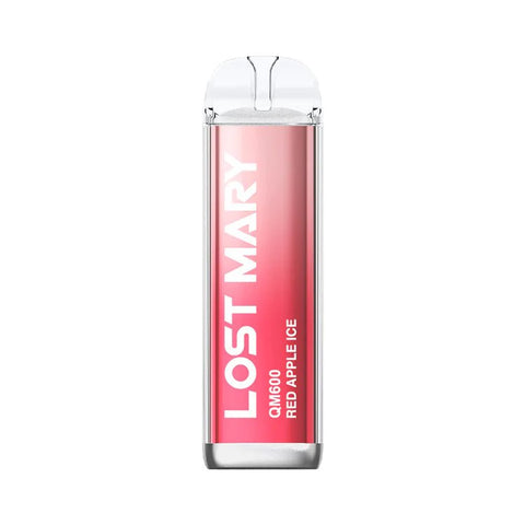 Lost Mary QM600 Disposable Vape Pod Device - 20MG - Eliquid Base-Red Apple Ice