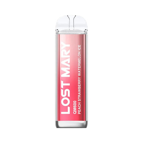 Lost Mary QM600 Disposable Vape Pod Device - 20MG - Eliquid Base-Peach Strawberry Watermelon Ice