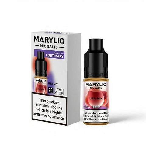 Maryliq 10ml Nic Salt E-Liquid - Pack of 10 - Eliquid Base-USA Mix