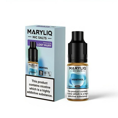 Maryliq 10ml Nic Salt E-Liquid - Pack of 10 - Eliquid Base-Menthol
