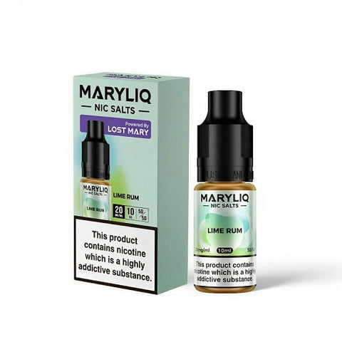 Maryliq 10ml Nic Salt E-Liquid - Pack of 10 - Eliquid Base-Lime Rum