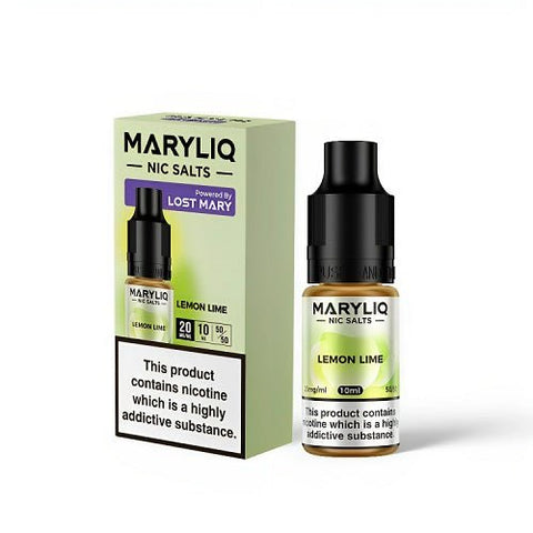 Maryliq 10ml Nic Salt E-Liquid - Pack of 10 - Eliquid Base-Lemon Lime