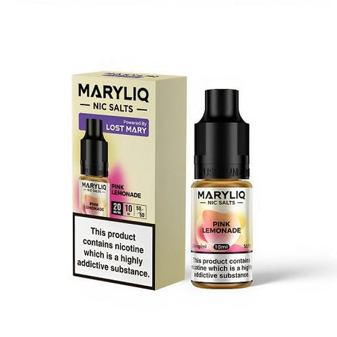 Maryliq 10ml Nic Salt E-Liquid - Pack of 10 - Eliquid Base-Pink Lemonade