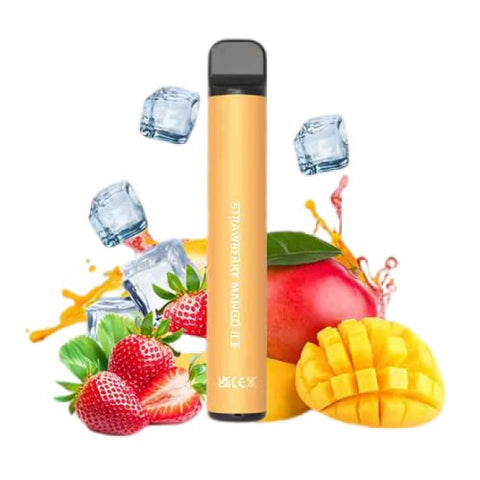 Mckesse Bar 600 Disposable Vape Pod Device - Eliquid Base-Strawberry Mango Ice