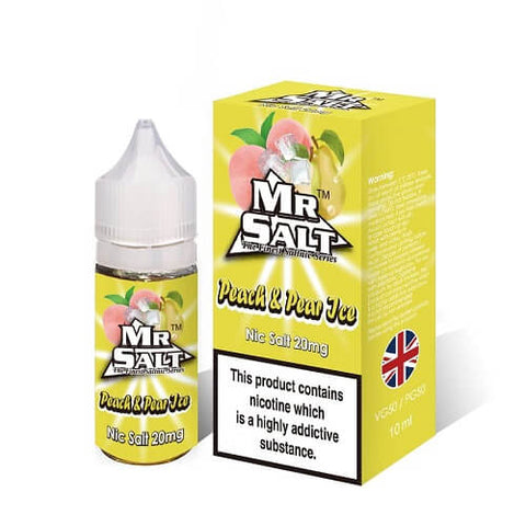 Mr Salt 10ml Nic Salt Eliquid (3x) - Eliquid Base-Peach & Pear Ice