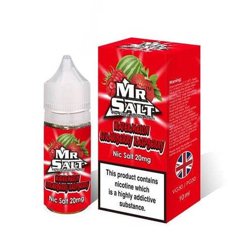 Mr Salt 10ml Nic Salt Eliquid (3x) - Eliquid Base-Watermelon Strawberry Raspberry