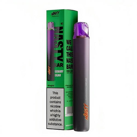 Nasty Bar Dx2 600 Puff Disposable Vape Pod Device - 20MG - Eliquid Base-Gummy Bear