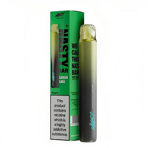 Nasty Bar Dx2 600 Puff Disposable Vape Pod Device - 20MG - Eliquid Base-Lemon Lime