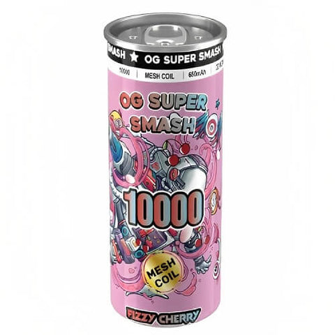 OG Super Smash 10000 Disposable Vape Pod Device - 20MG - Eliquid Base-Fizzy Cherry