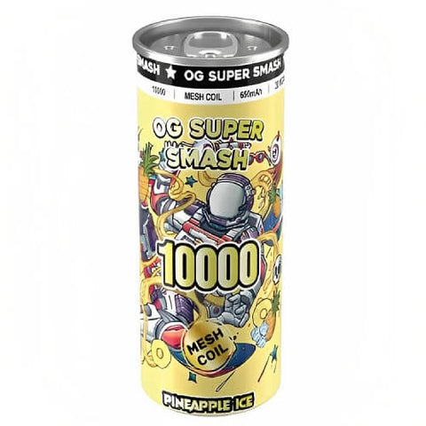 OG Super Smash 10000 Disposable Vape Pod Device - 20MG - Eliquid Base-Pineapple Ice