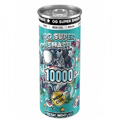 OG Super Smash 10000 Disposable Vape Pod Device - 20MG - Eliquid Base-Fresh Mint Ice
