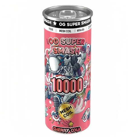 OG Super Smash 10000 Disposable Vape Pod Device - 20MG - Eliquid Base-Cherry Cola