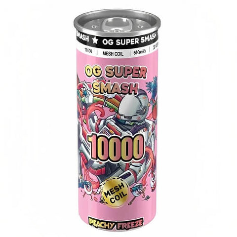 OG Super Smash 10000 Disposable Vape Pod Device - 20MG - Eliquid Base-Peachy Freeze