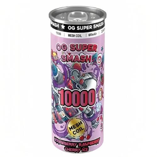 OG Super Smash 10000 Disposable Vape Device -Strawberry Raspberry Cherry Ice