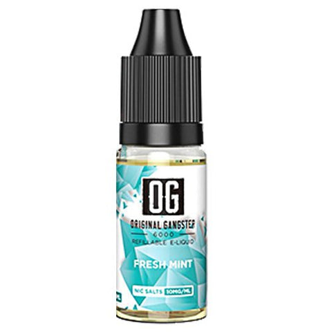 Orignal Gangster OG 6000 10ml Nic Salts E-liquid - Pack Of 10 - Eliquid Base-Fresh Mint