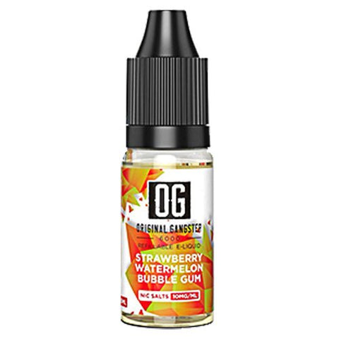 Orignal Gangster OG 6000 10ml Nic Salts E-liquid - Pack Of 10 - Eliquid Base-Strawberry Watermelon Bubblegum