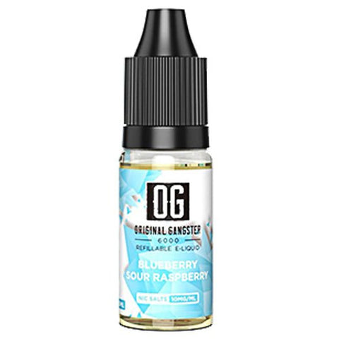 Orignal Gangster OG 6000 10ml Nic Salts E-liquid - Pack Of 10 - Eliquid Base-Blueberry Sour Raspberry