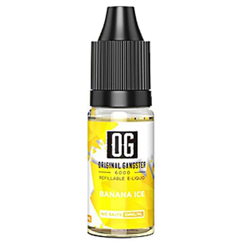 Orignal Gangster OG 6000 10ml Nic Salts E-liquid - Pack Of 10 - Eliquid Base-Banana Ice