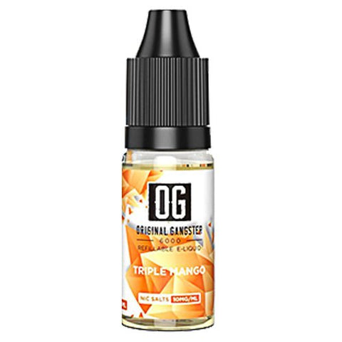 Orignal Gangster OG 6000 10ml Nic Salts E-liquid - Pack Of 10 - Eliquid Base-Triple Mango