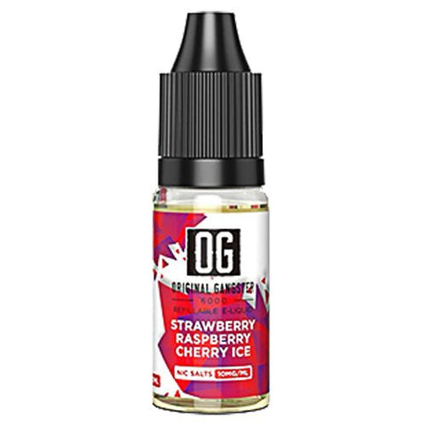 Orignal Gangster OG 6000 10ml Nic Salts E-liquid - Pack Of 10 - Eliquid Base-Strawberry Raspberry Cherry Ice