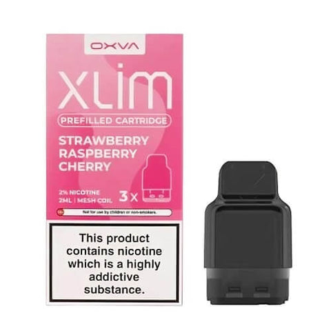 OXVA Xlim Prefilled Pods - Pack of 3 - Eliquid Base-Strawberry Raspberry Cherry
