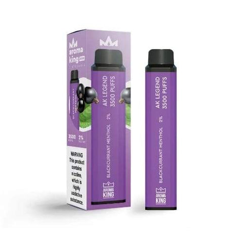 Pack of 10 Aroma King 3500 Disposable Pod Device | 20MG - Eliquid Base-Blackcurrant Menthol