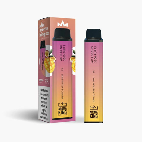 Pack of 10 Aroma King 3500 Disposable Pod Device | 20MG - Eliquid Base-Mango Passion Fruit