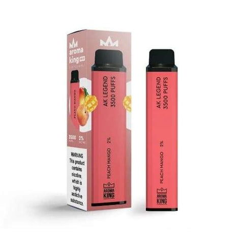 Pack of 10 Aroma King 3500 Disposable Pod Device | 20MG - Eliquid Base-Peach Mango