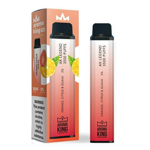 Pack of 10 Aroma King 3500 Disposable Pod Device | 20MG - Eliquid Base-Orange Citrus Guava
