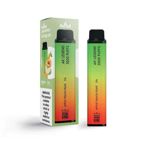 Pack of 10 Aroma King 3500 Disposable Pod Device | 20MG - Eliquid Base-Apple Peach Pear