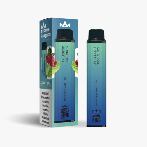 Pack of 10 Aroma King 3500 Disposable Pod Device | 20MG - Eliquid Base-Raspberry Mint