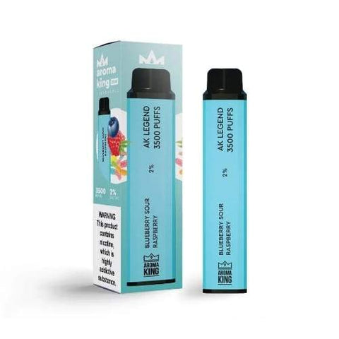 Pack of 10 Aroma King 3500 Disposable Pod Device | 20MG - Eliquid Base-Blueberry Sour Raspberry