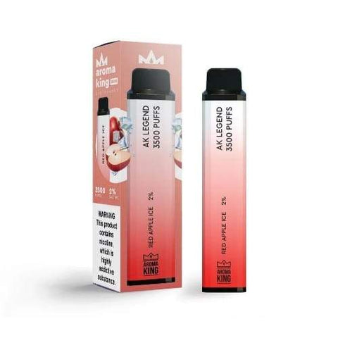 Pack of 10 Aroma King 3500 Disposable Pod Device | 20MG - Eliquid Base-Red Apple Ice
