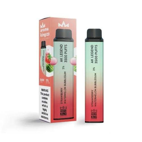 Pack of 10 Aroma King 3500 Disposable Pod Device | 20MG - Eliquid Base-Strawberry Watermelon Bubblegum