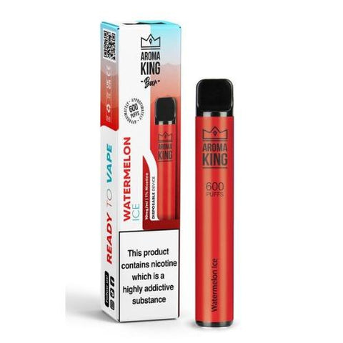 Pack of 10 Aroma King 600 Puffs Disposable Device | 20MG - Eliquid Base-Watermelon Ice