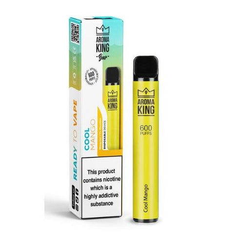 Pack of 10 Aroma King 600 Puffs Disposable Device | 20MG - Eliquid Base-Cool Mango