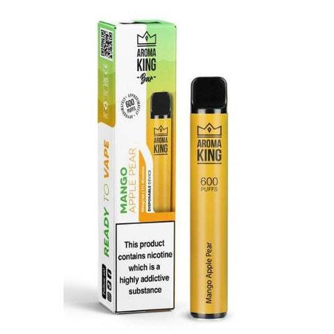 Pack of 10 Aroma King 600 Puffs Disposable Device | 20MG - Eliquid Base-Mango Apple Pear