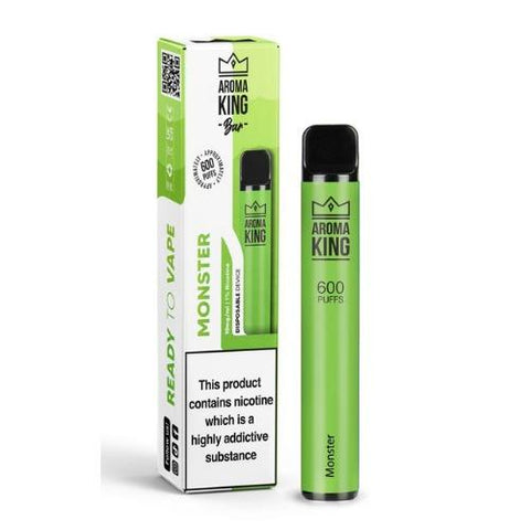 Pack of 10 Aroma King 600 Puffs Disposable Device | 20MG - Eliquid Base-Monster
