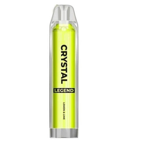 Pack of 10 Crystal Legend 4000 Disposable Vape Pod 0MG - Eliquid Base-Lemon & Lime