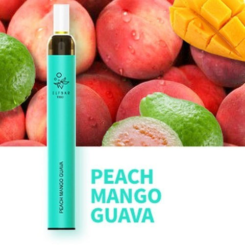 Pack of 10 Elf Bar T600 Disposable Pod Device - Eliquid Base-Peach Mango Guava