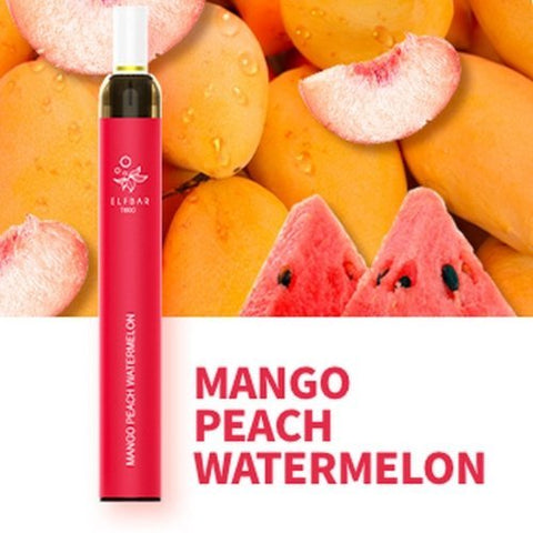 Pack of 10 Elf Bar T600 Disposable Pod Device - Eliquid Base-Mango Peach Watermelon