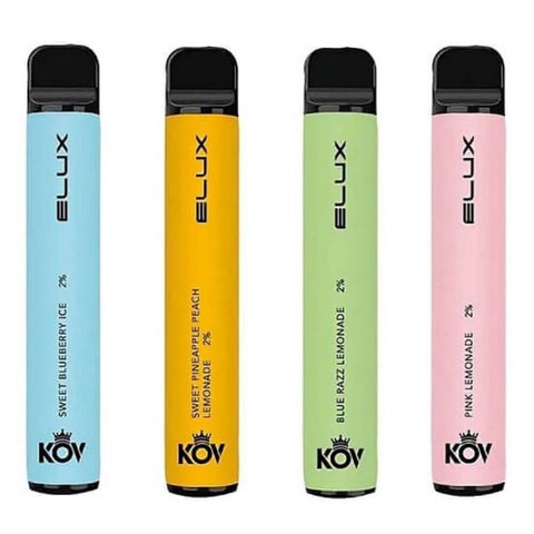 Pack of 10 Elux Bar Kov 600 Puff Disposable Device | 20MG - Eliquid Base-Apple Peach