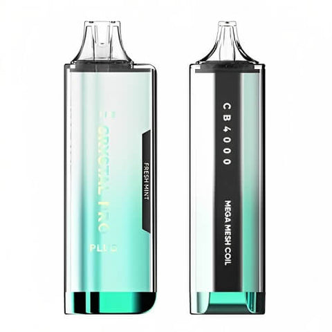 Pack of 2 The Crystal Pro Plus 4000 Disposable Vape Pod Device - 20MG - Eliquid Base-Fresh Mint