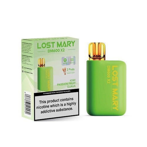 Pack of 5 Lost Mary DM600 Disposable Pod Device - 1200Puffs - Eliquid Base-Kiwi Passionfruit Guava