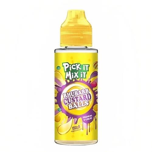 Pick It Mix It Shortfill 100ml E-Liquid -Rhubarb Custard Balls