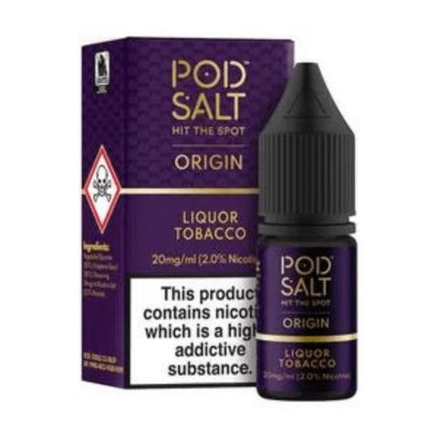 Pod Salt Origin 10ml Nic Salt - Pack of 10 - Eliquid Base-Origin Liquor Tobacco