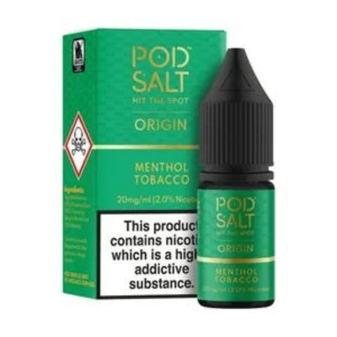 Pod Salt Origin 10ml Nic Salt - Pack of 10 - Eliquid Base-Origin Menthol Tobacco